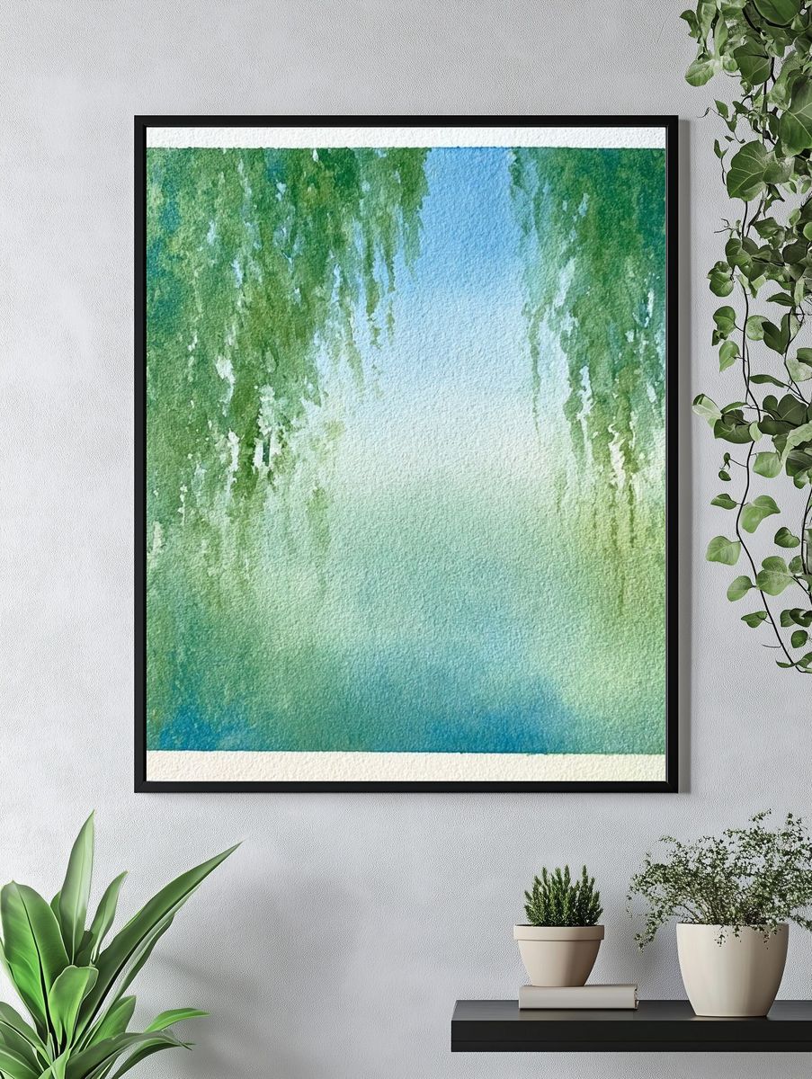 Willow Grove Watercolor Print. — room view 4