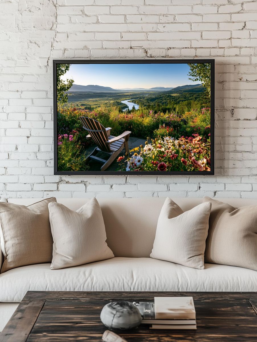 Wildflower Valley View Poster. room preview