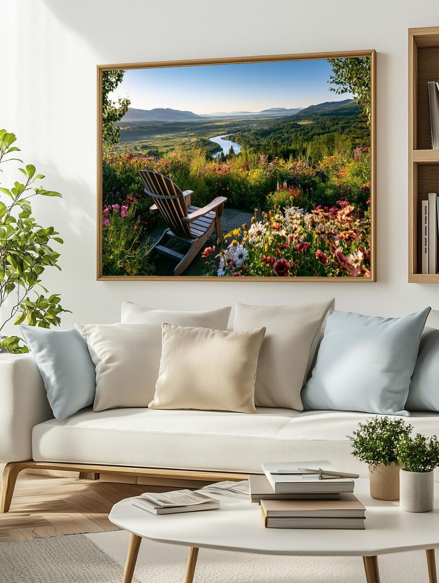 Wildflower Valley View Poster. — room view 2