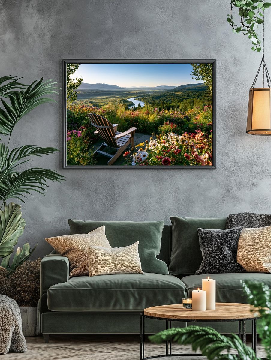 Wildflower Valley View Poster. — room view 4