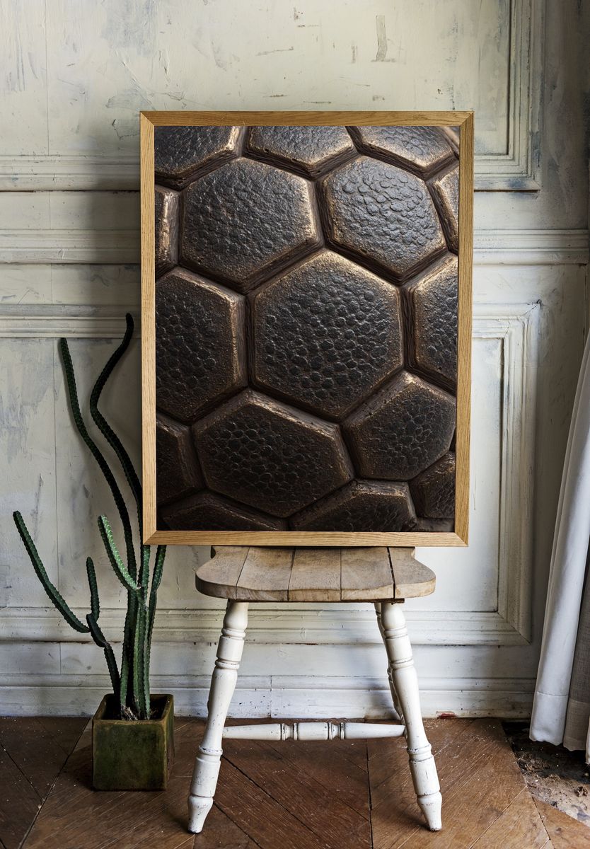 Turtle Shell Texture Print room preview