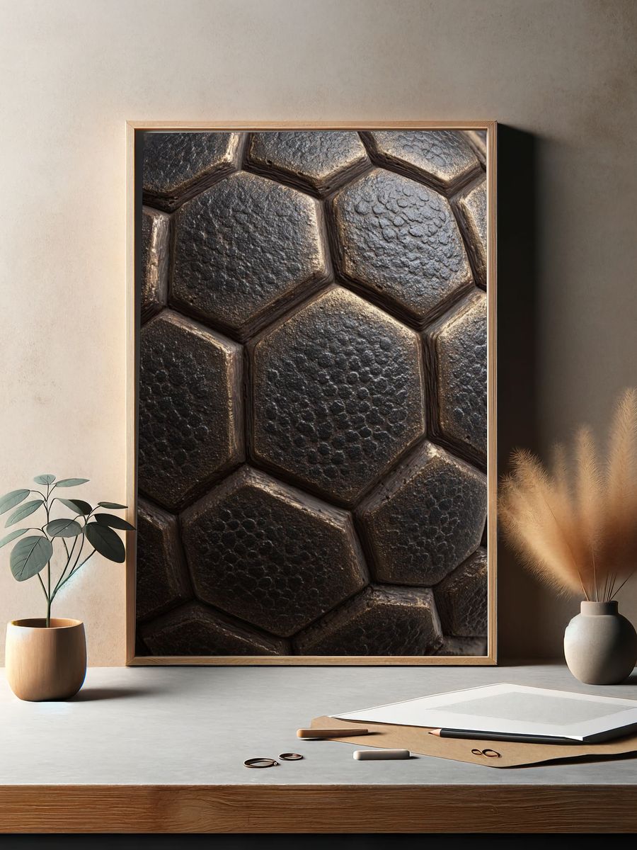 Turtle Shell Texture Print. — room view 2