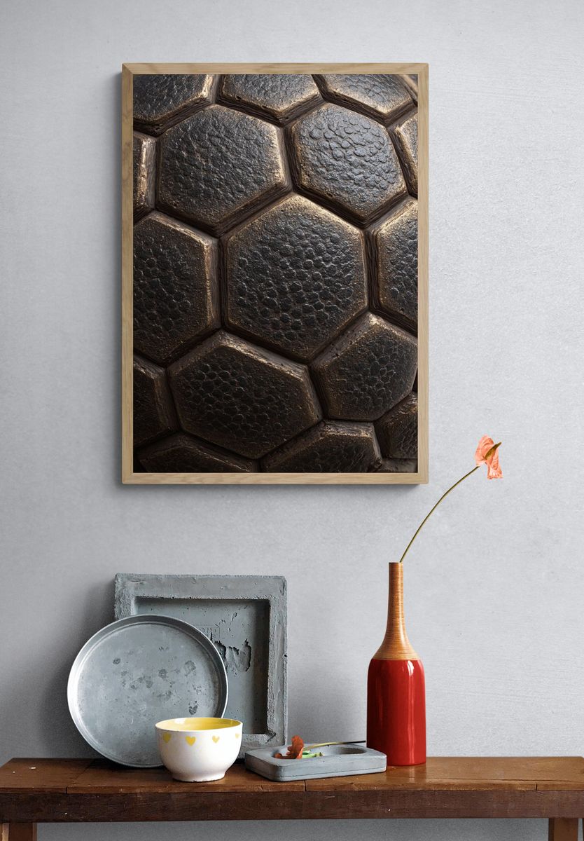 Turtle Shell Texture Print. — room view 3