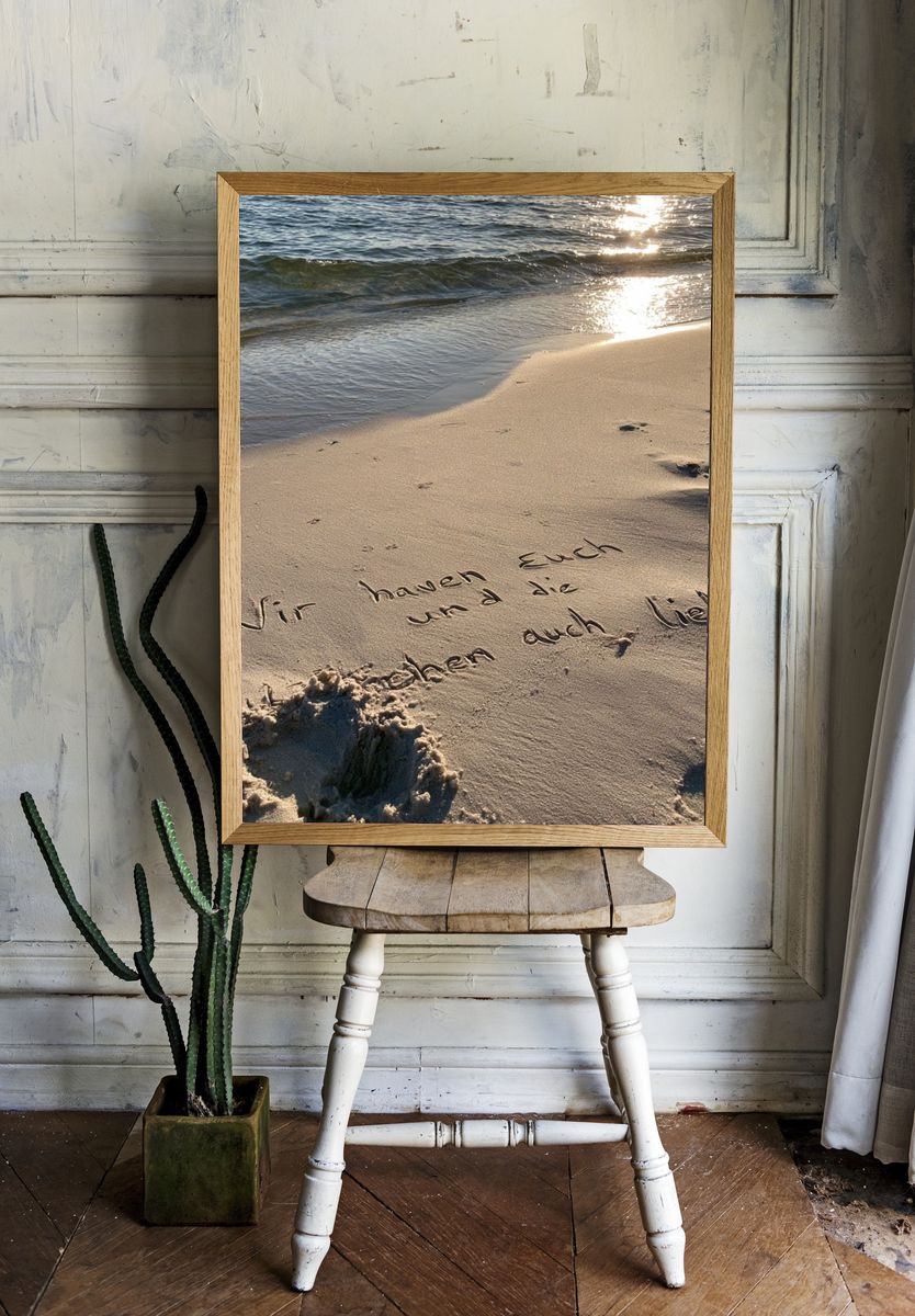 Beach Sand Quote Poster. room preview