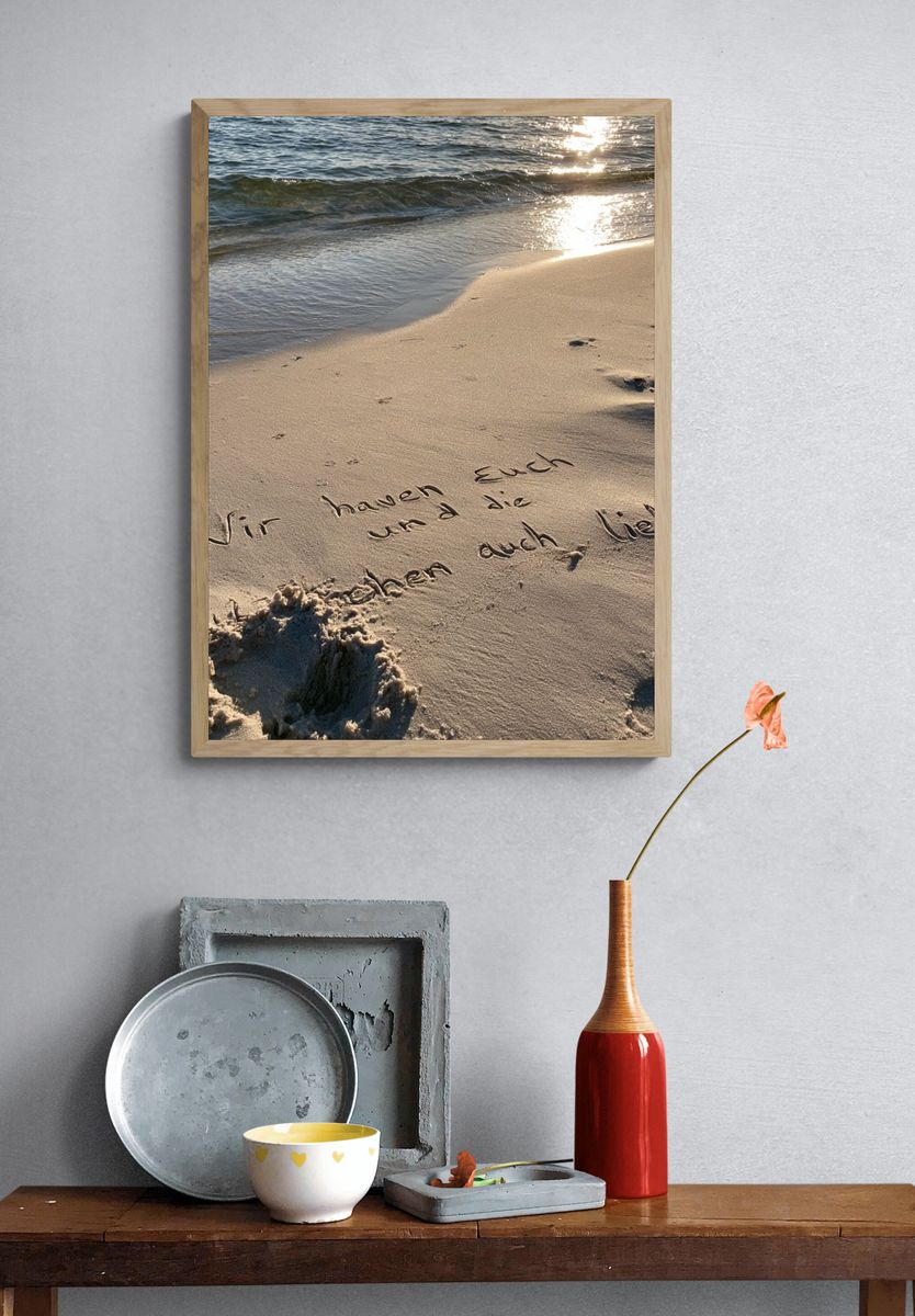 Beach Sand Quote Poster. — room view 3