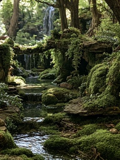 Mossy Forest Stream Poster. poster detail