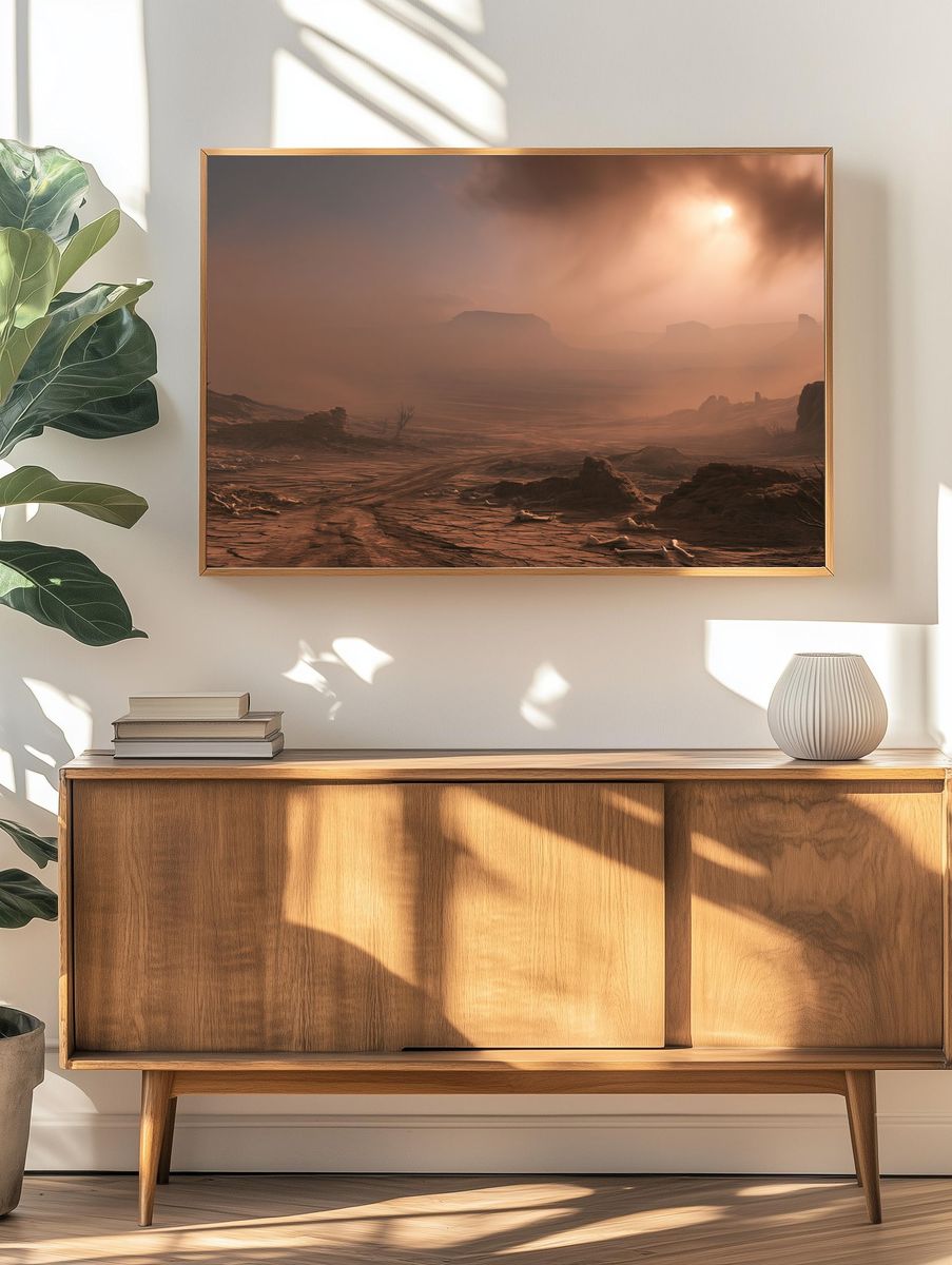 Desert Sunbeam Landscape Print. — room view 3