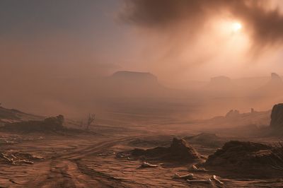 Desert Sunbeam Landscape Print.