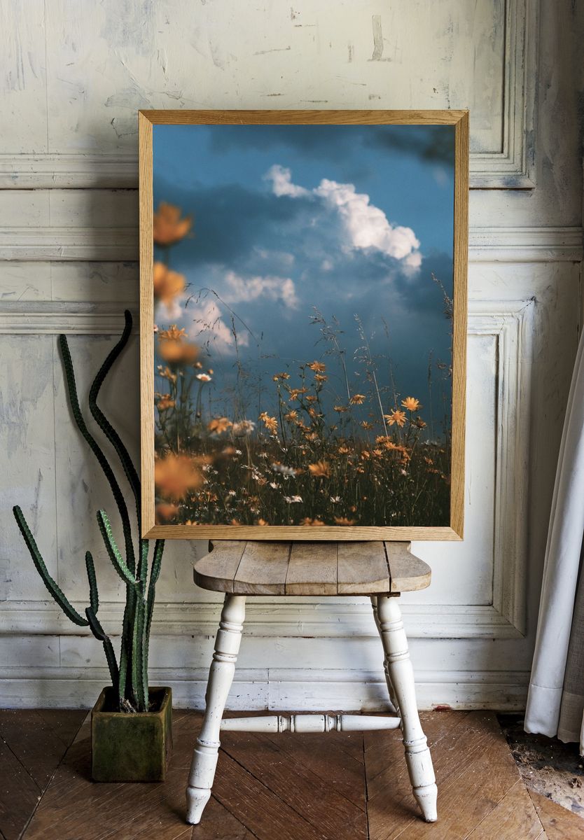 Wildflower Meadow Sky Print. — room view 1