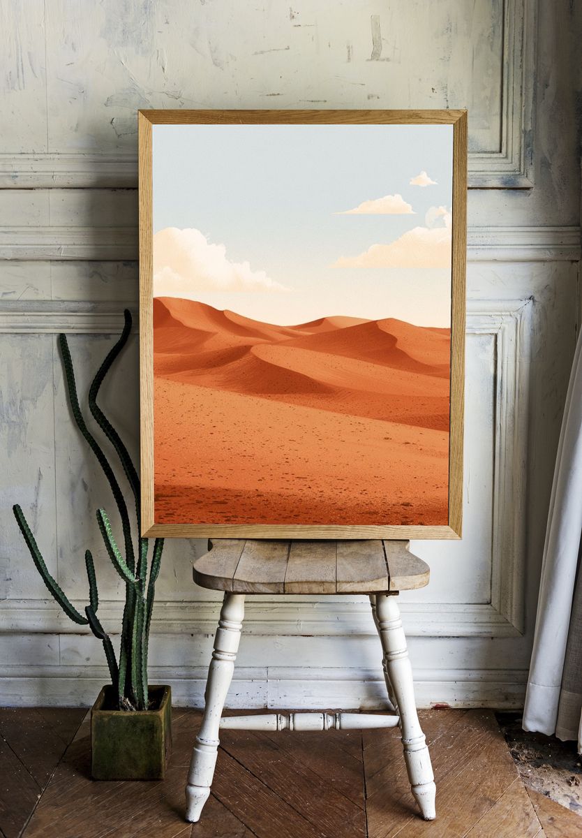 Desert Dunes Landscape Print. room preview