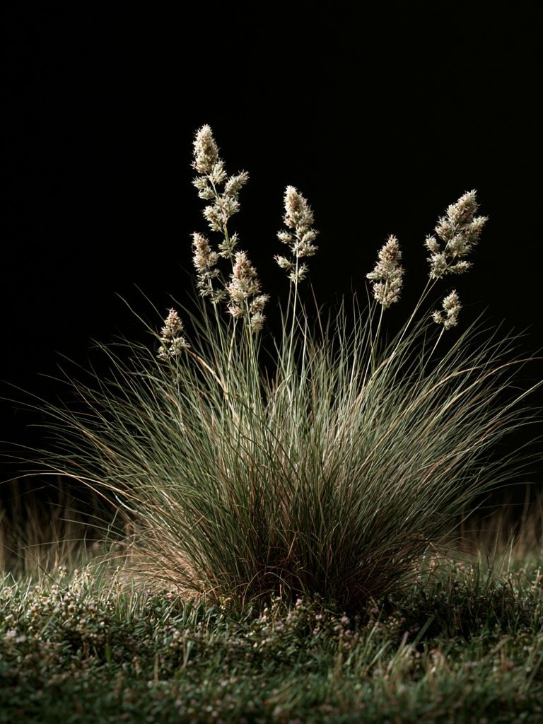 Wild Grass at Night Poster. poster detail