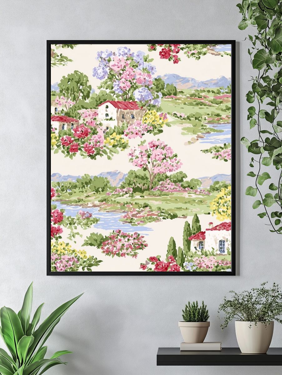 Mediterranean Garden Landscape Print. — room view 4