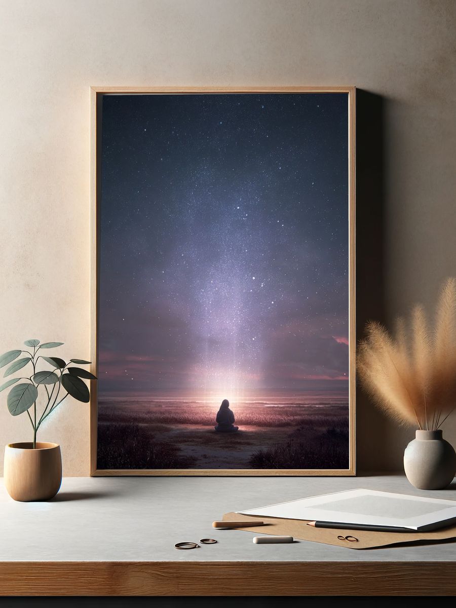 Starlit Meditation — Nature Print. — room view 2