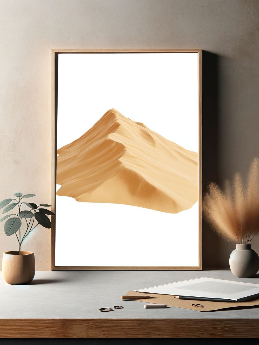 Golden Sand Dune Minimalist Print. — room view 2