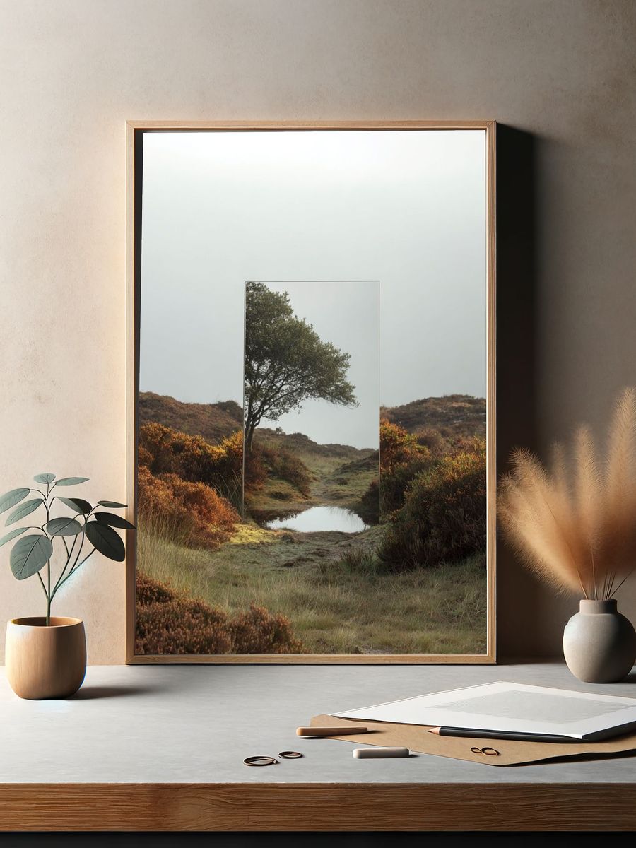 Misty Moorland Tree Poster. — room view 2
