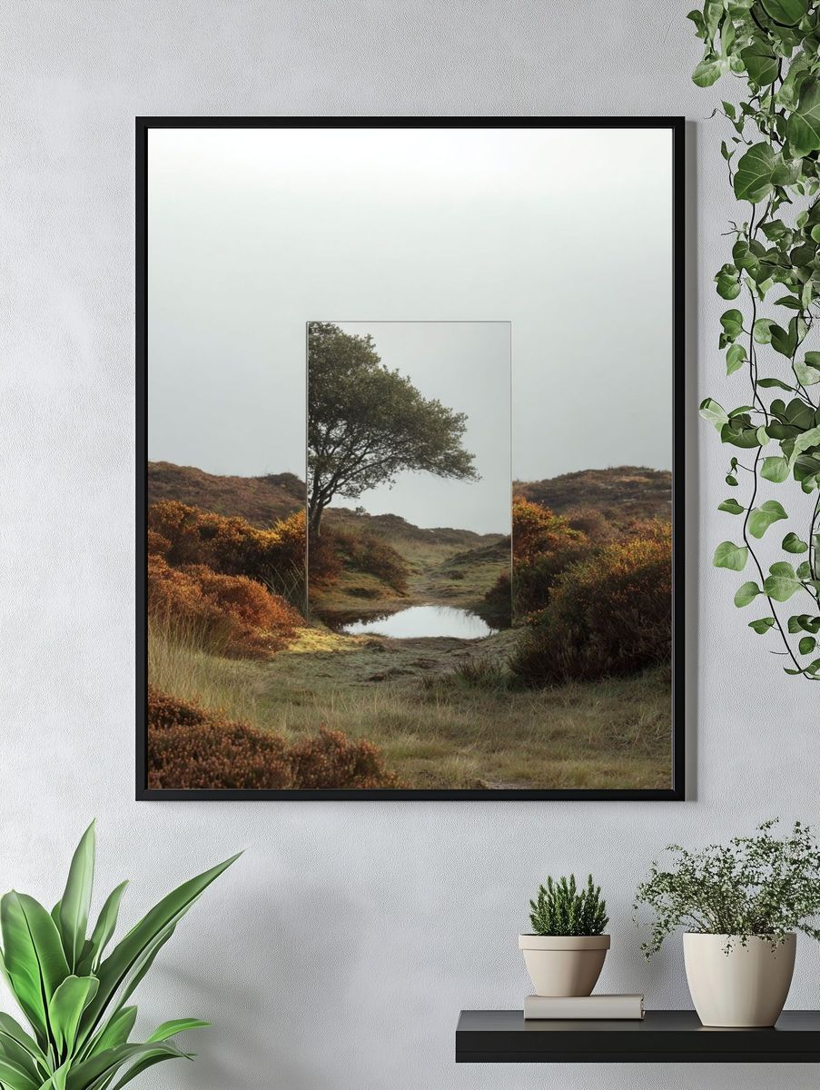 Misty Moorland Tree Poster. — room view 4