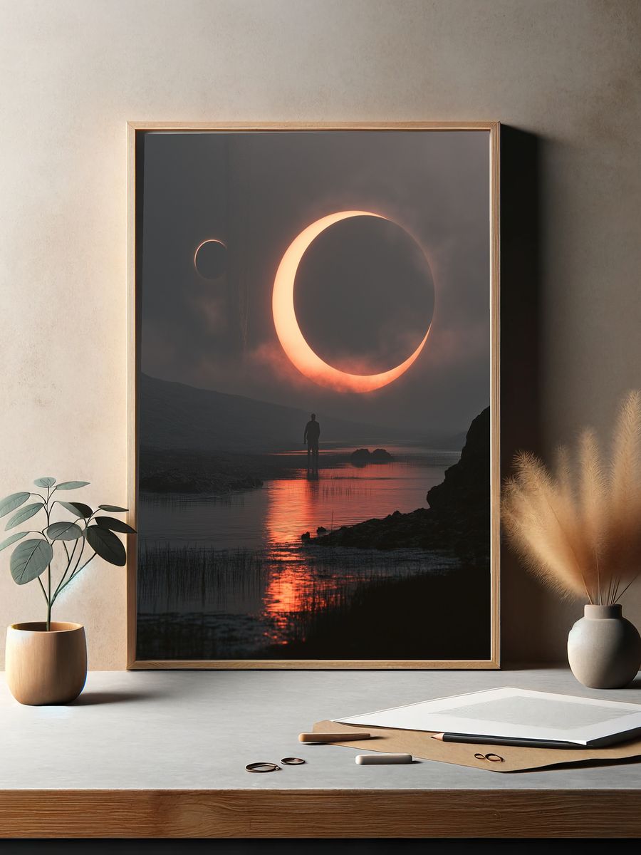 Eclipse Over Silent Lake Poster. — room view 2