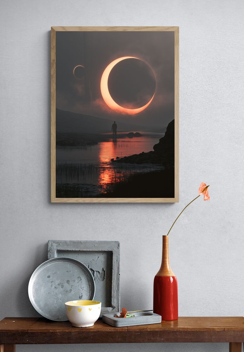 Eclipse Over Silent Lake Poster. — room view 3
