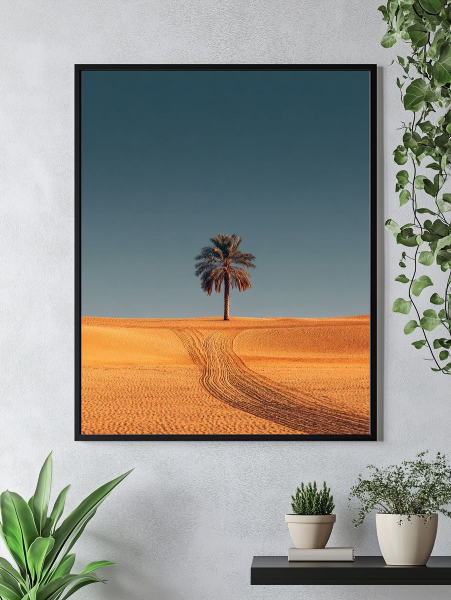 Solitary Palm Desert Print. — room view 4