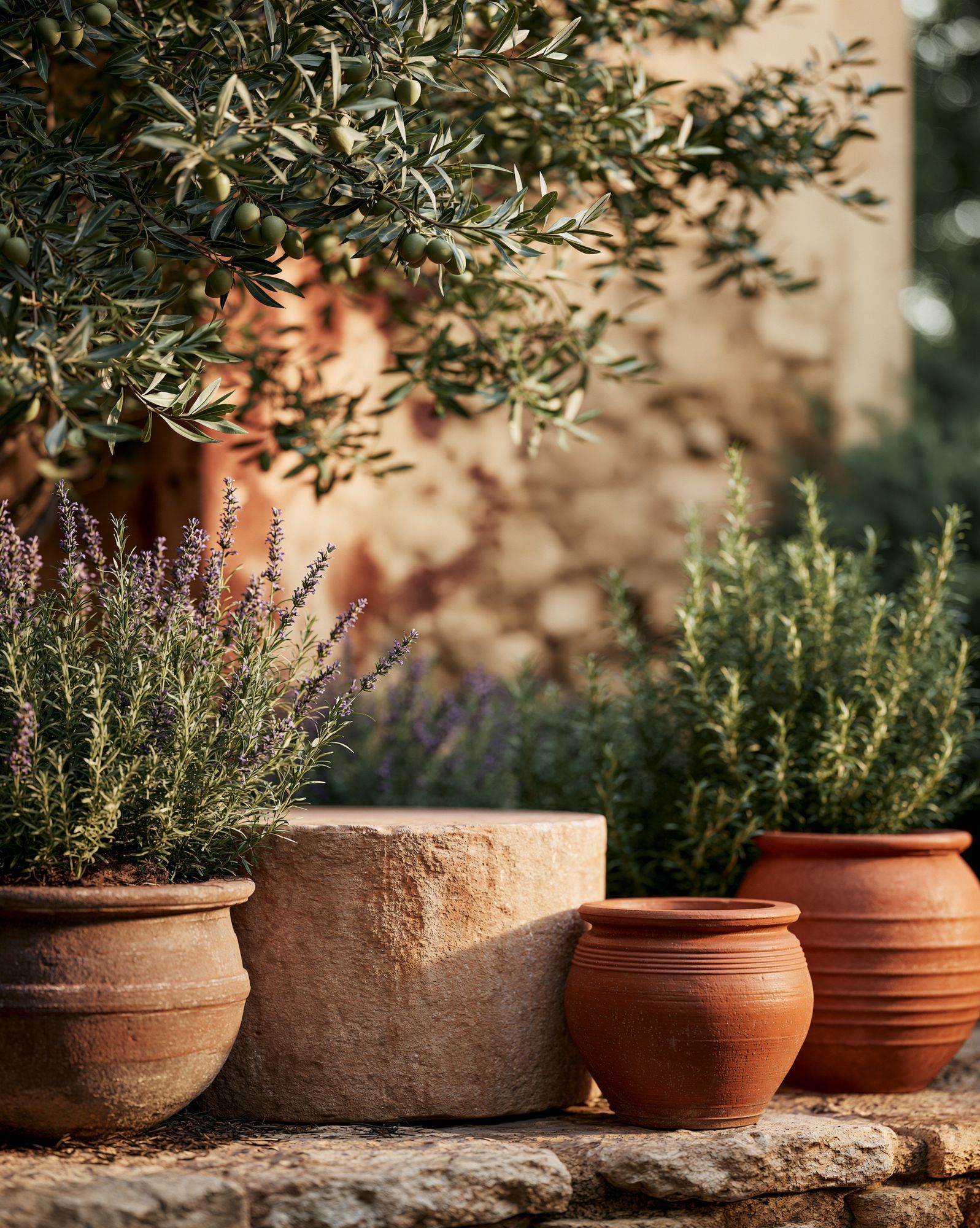 Mediterranean Olive Garden Print. poster detail