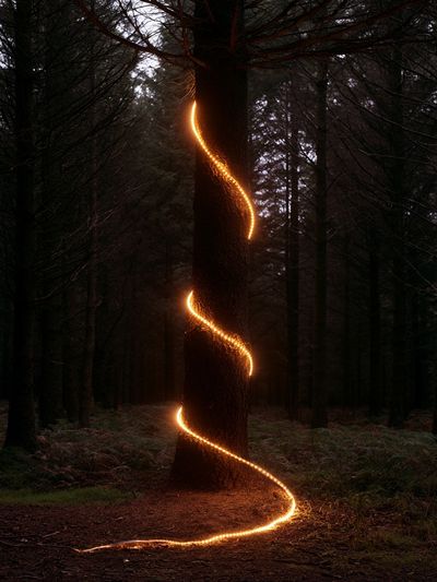 Glowing Forest Spiral Poster.
