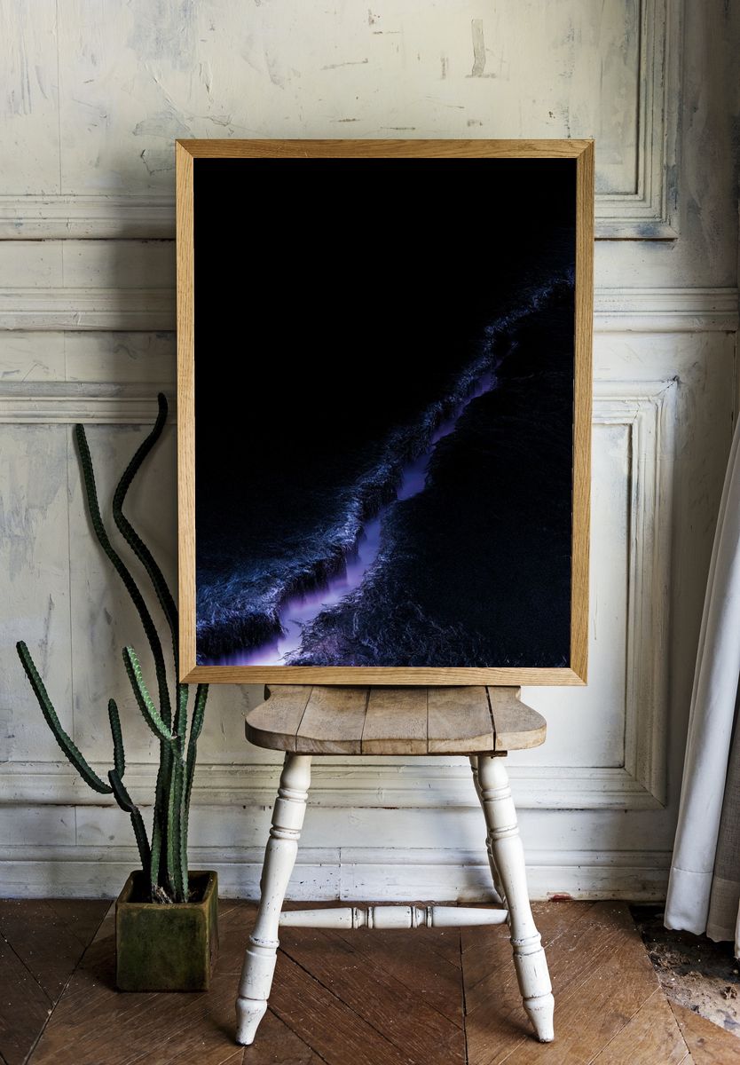 Neon Canyon Nightscape Poster. — room view 1