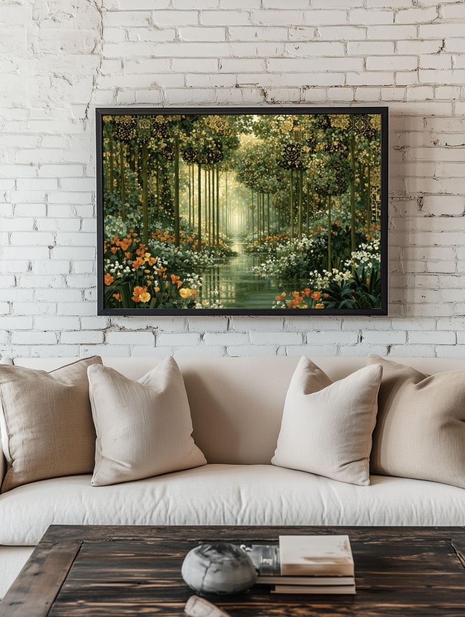 Enchanted Forest Path Print. room preview