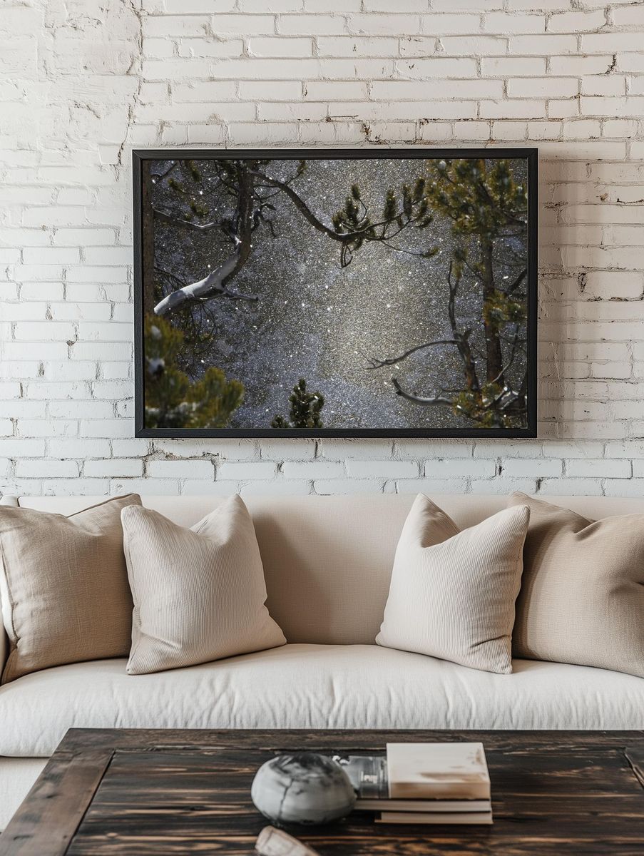 Snowy Forest Reflection Poster room preview