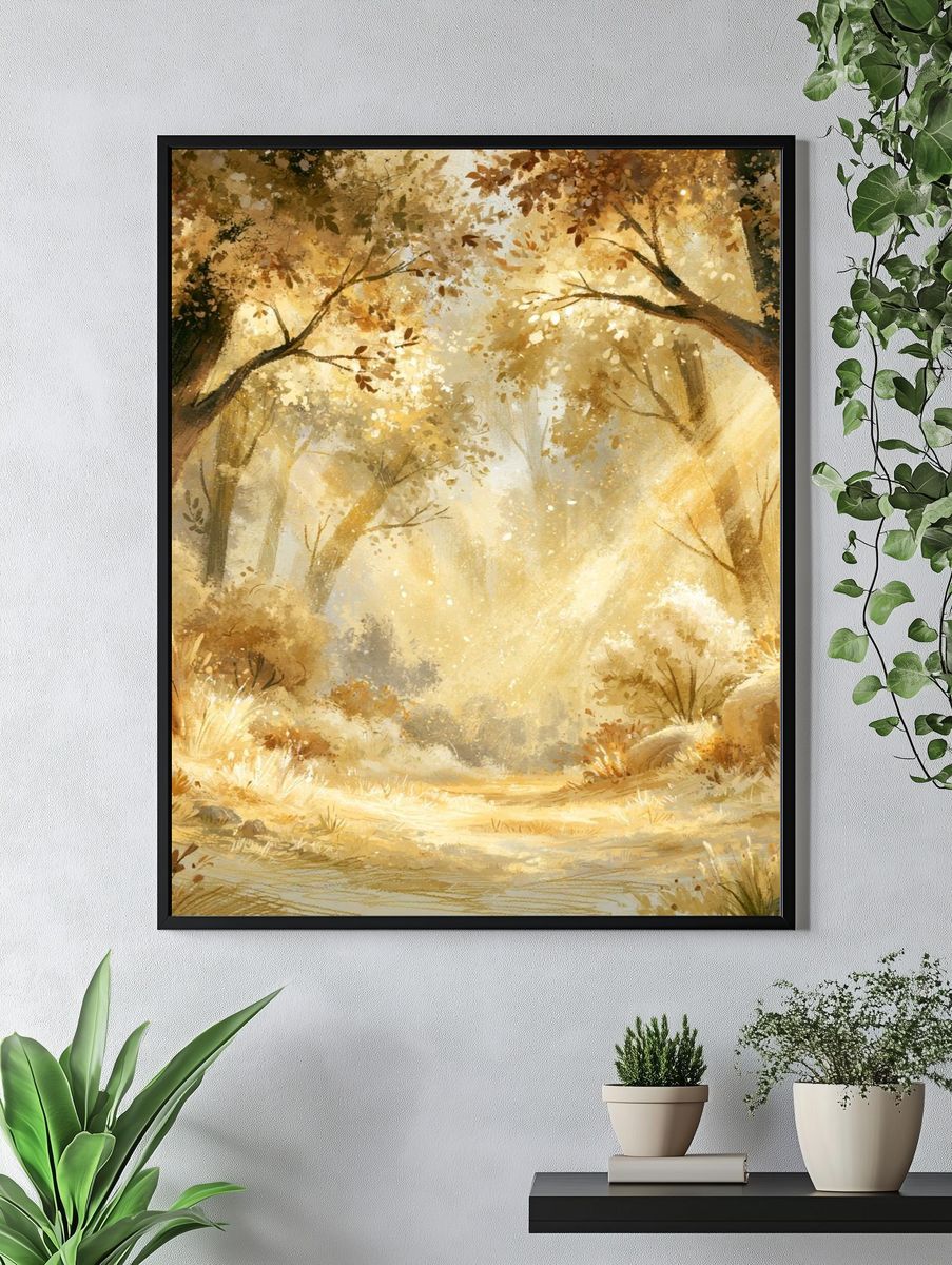 Golden Forest Light Poster. — room view 4