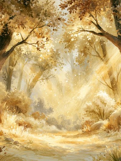 Golden Forest Light Poster. poster