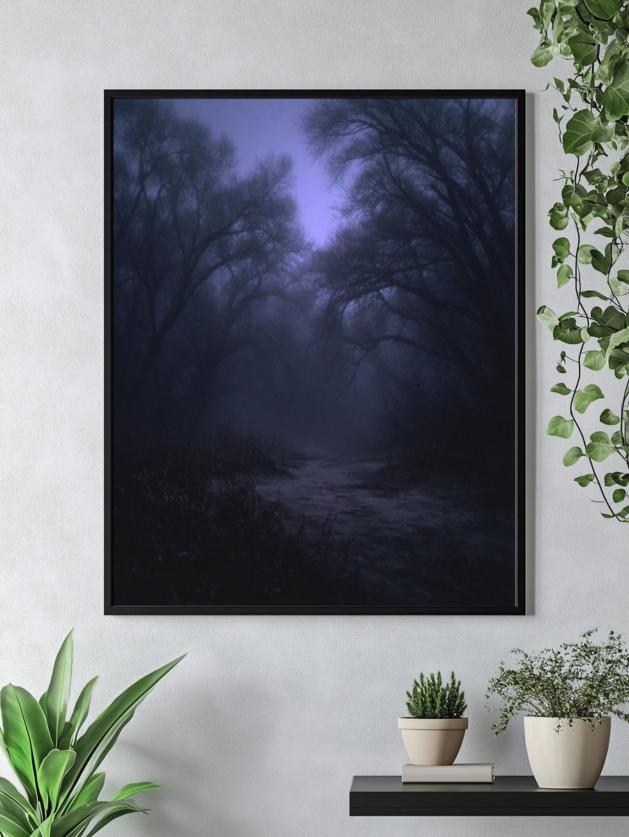Misty Twilight Forest Poster. — room view 4