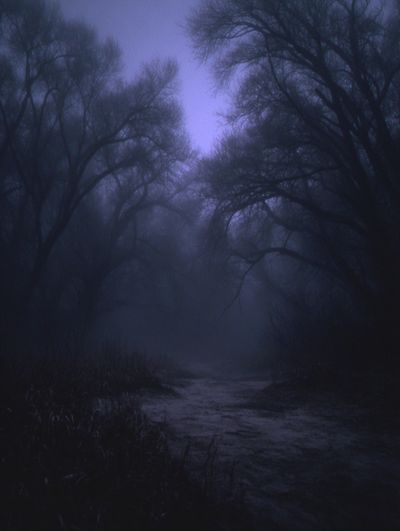 Misty Twilight Forest Poster