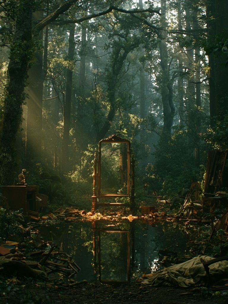 Enchanted Forest Mirror Poster. poster — nature art
