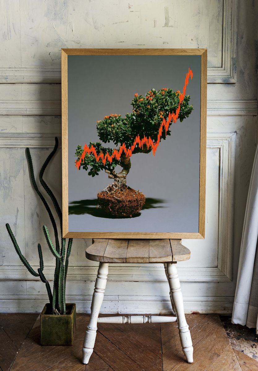 Bonsai Growth Chart Photography Poster. — room view 1