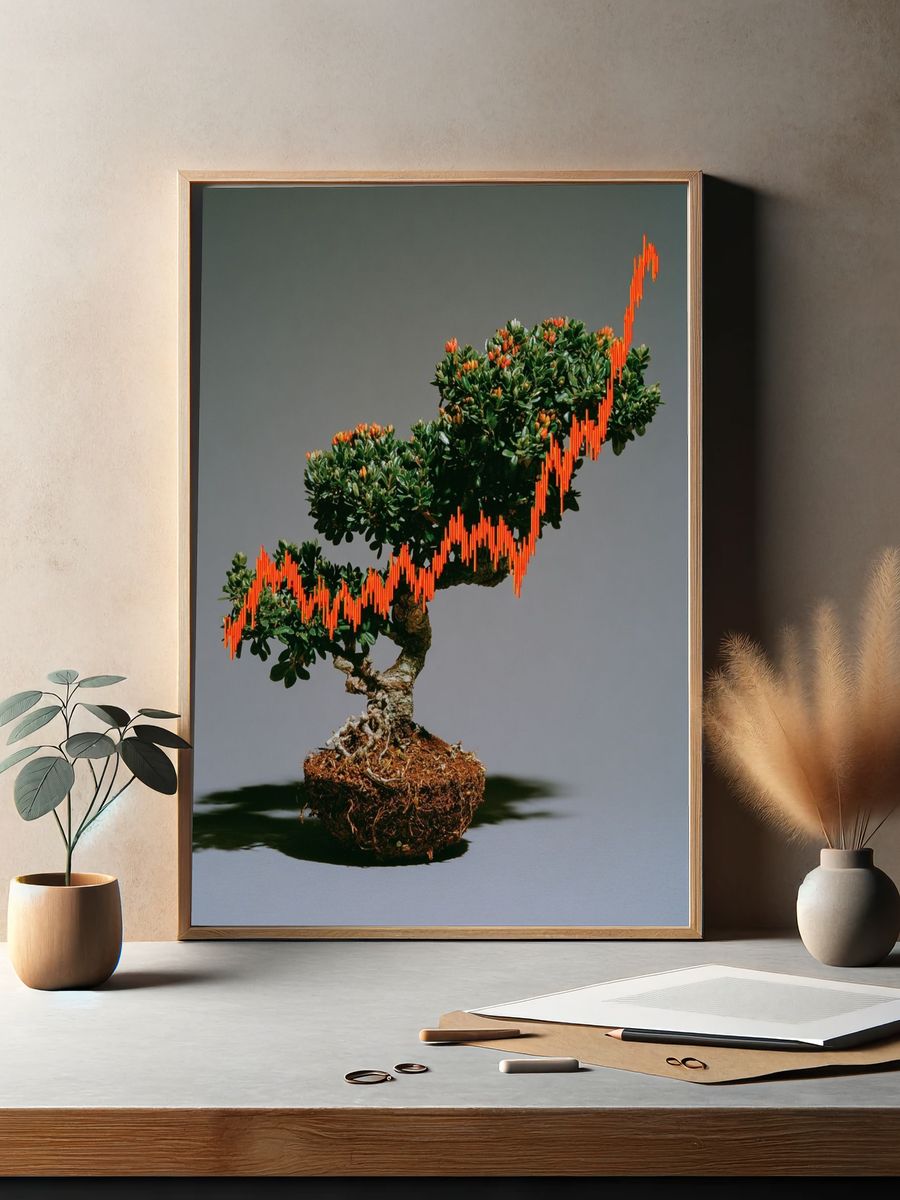 Bonsai Growth Chart Photography Poster. — room view 2