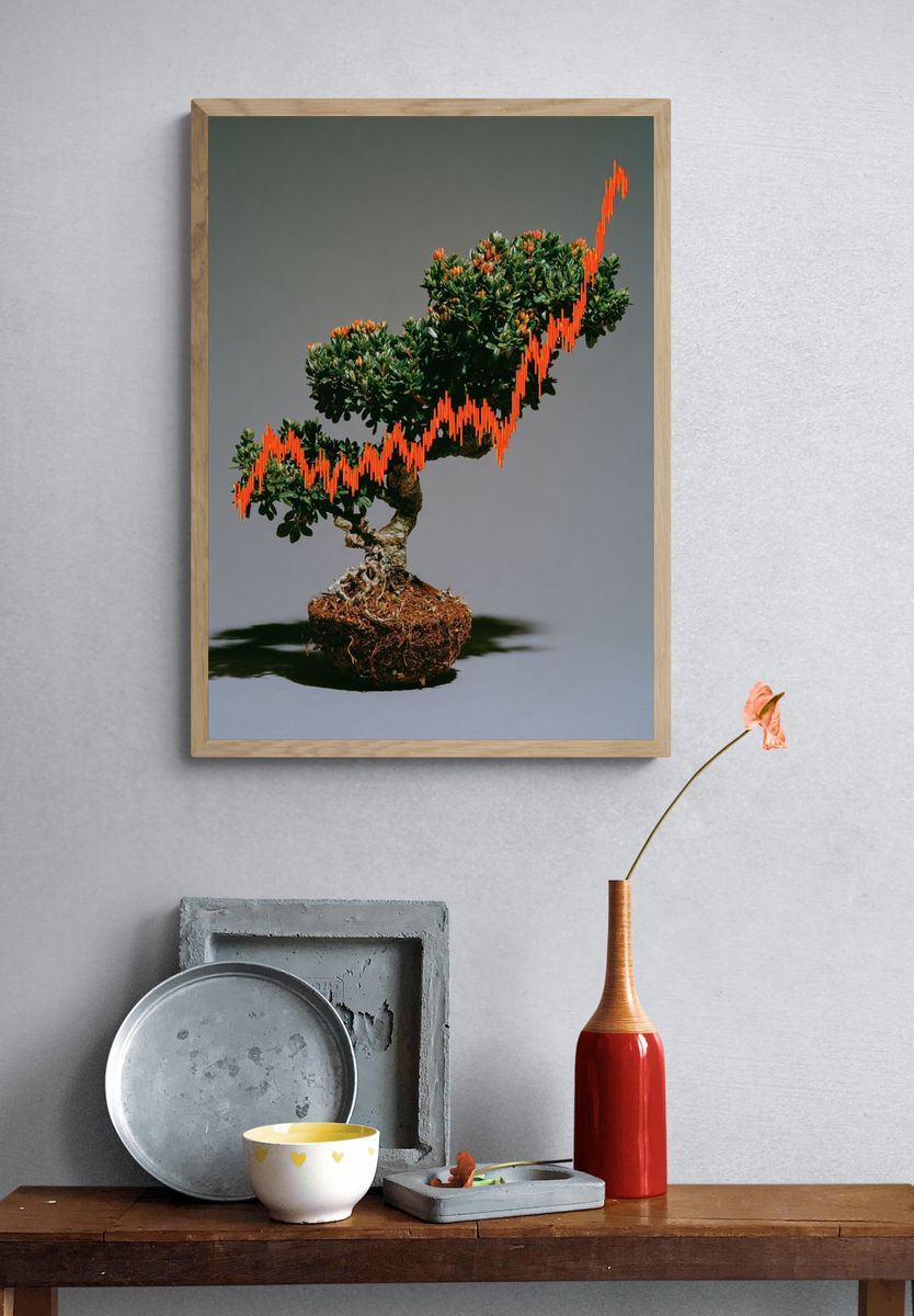 Bonsai Growth Chart Photography Poster. — room view 3