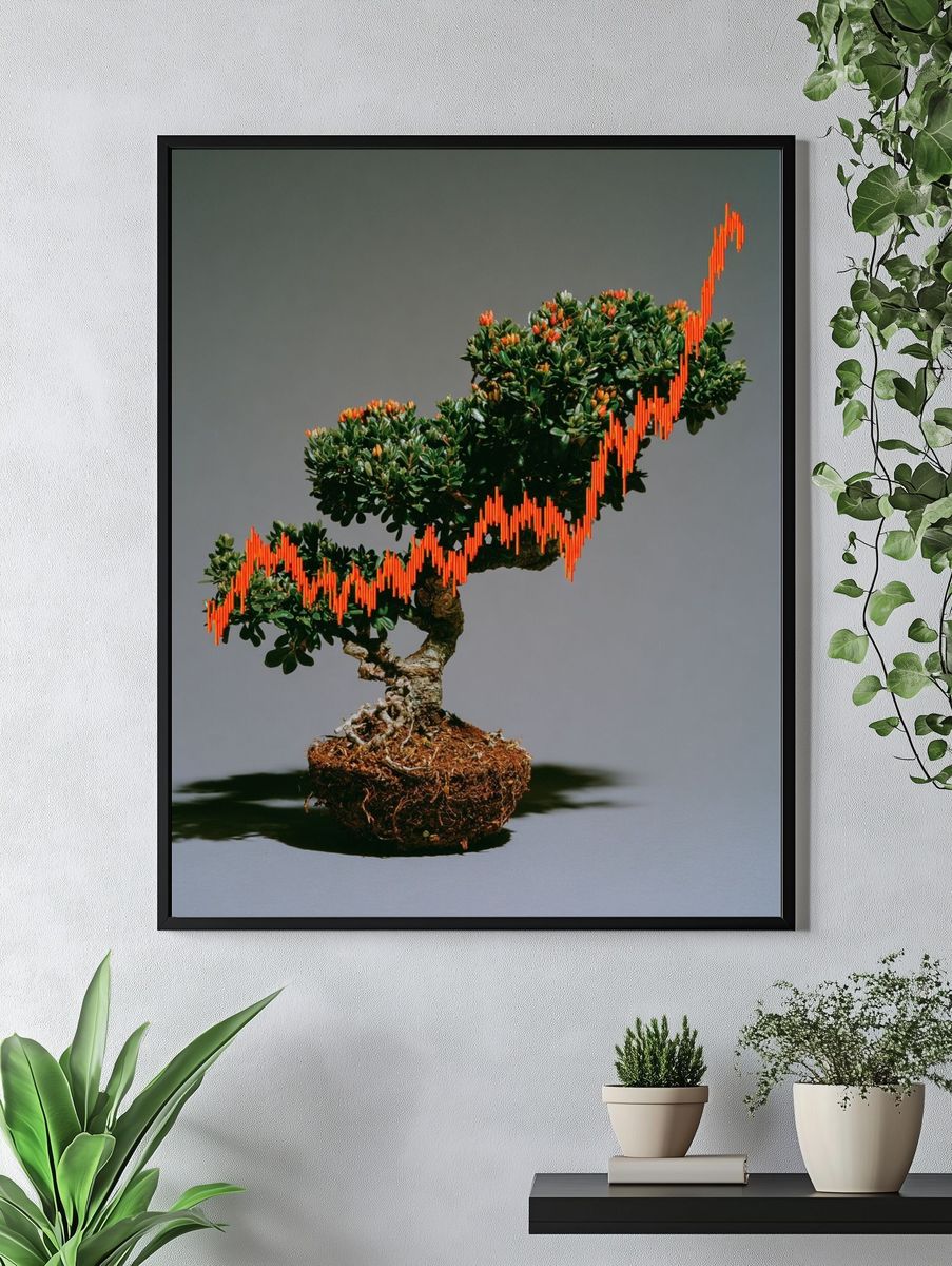 Bonsai Growth Chart Photography Poster. — room view 4