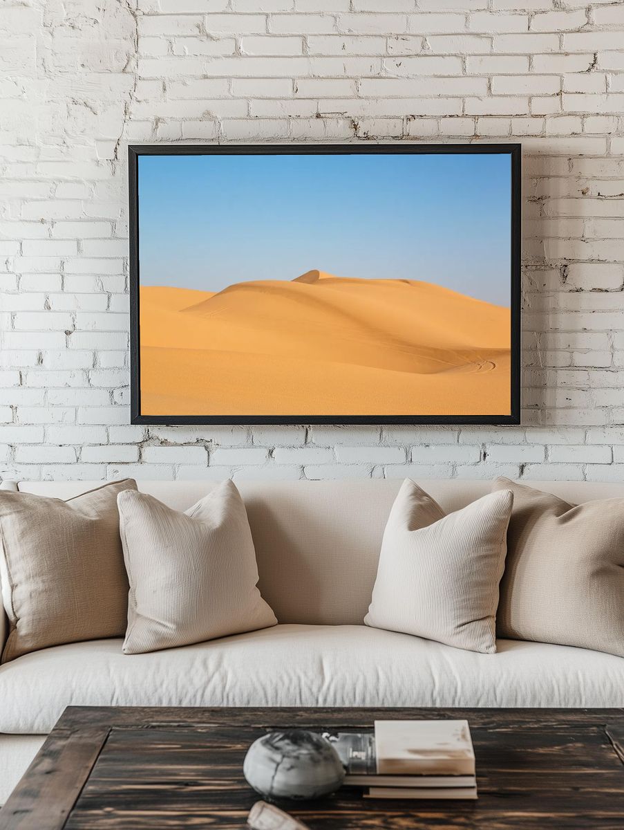 Golden Desert Dunes Poster. — room view 1