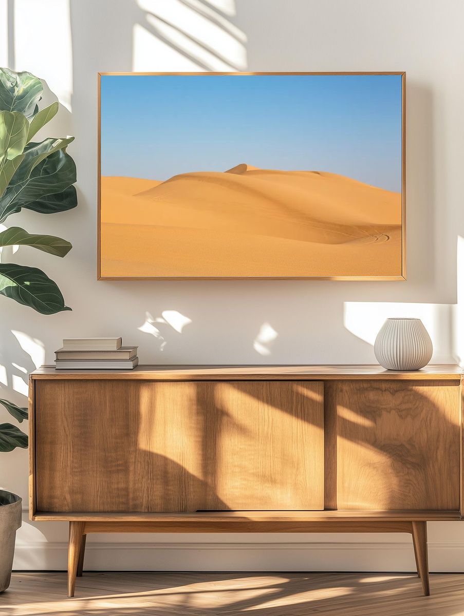 Golden Desert Dunes Poster. — room view 3