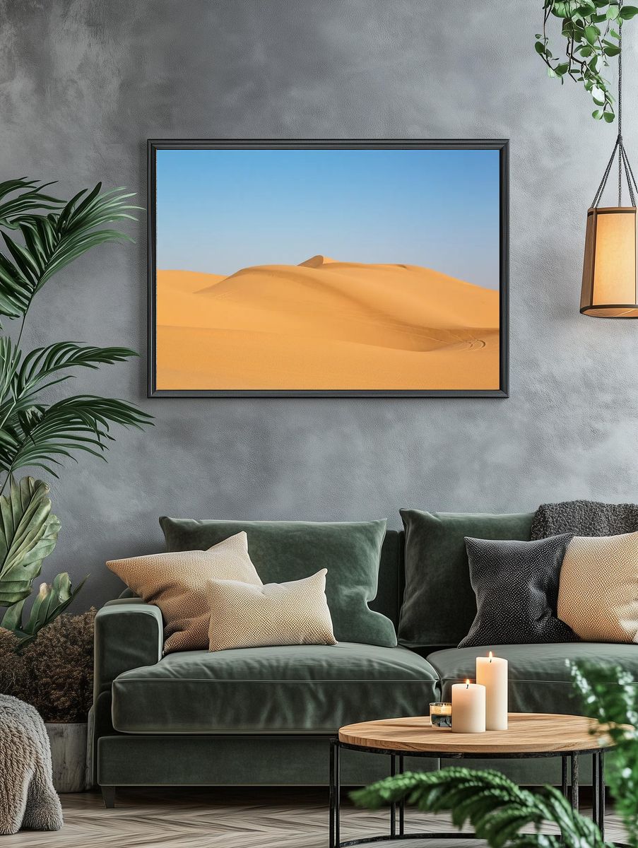Golden Desert Dunes Poster. — room view 4