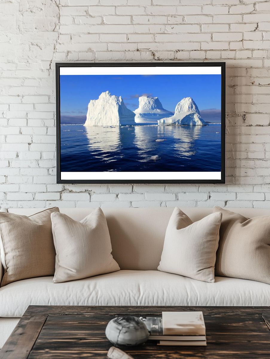 Majestic Icebergs — Nature Print room preview