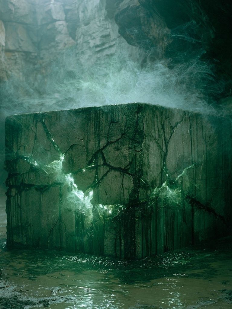 Emerald Stone Cavern Print. poster detail