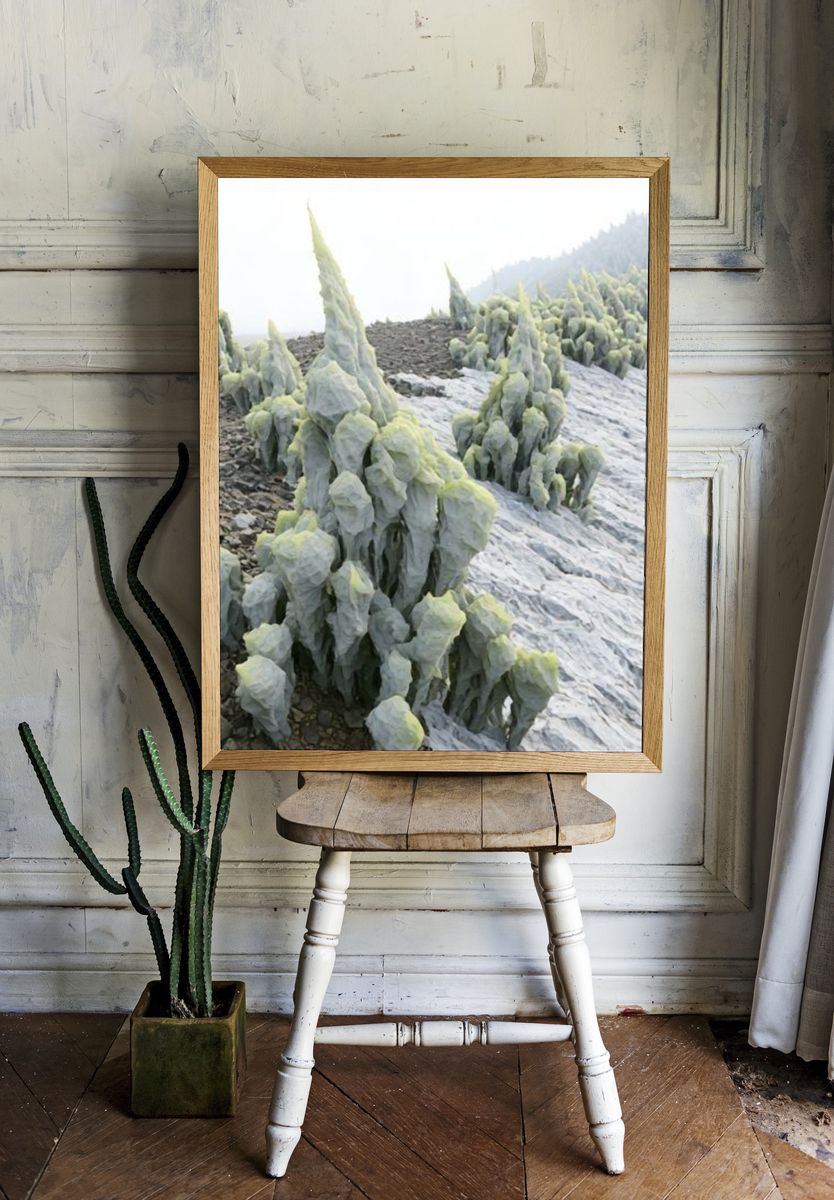 Icy Spires Landscape Print. room preview