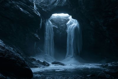 Frozen Ice Cave Landscape Poster. poster