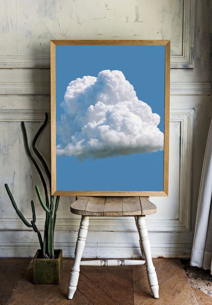 Cumulus Cloud Blue Sky Poster. room preview