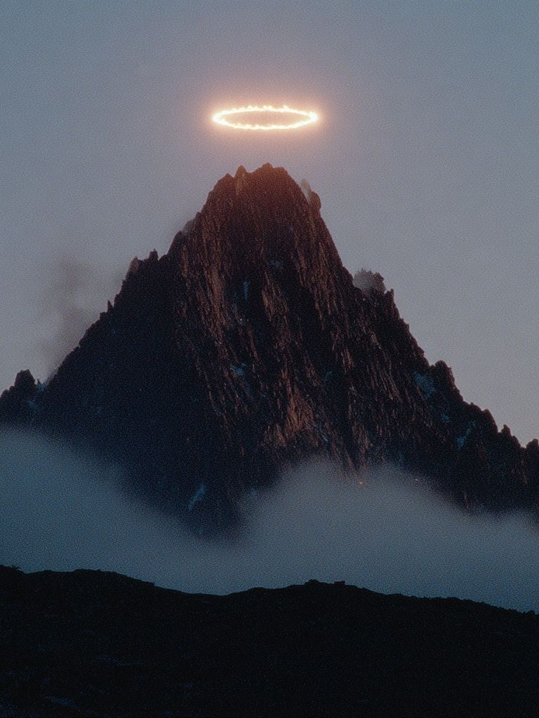 Ethereal Mountain Halo Print. poster detail