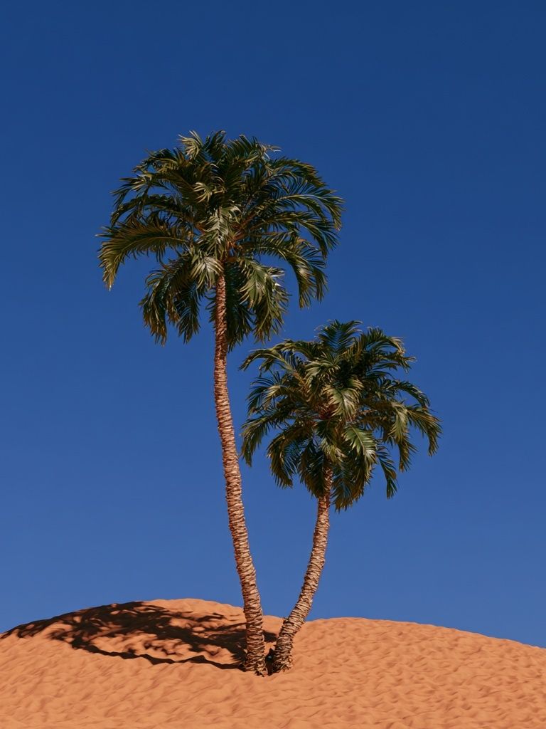 Desert Palm Landscape Print. poster — nature art