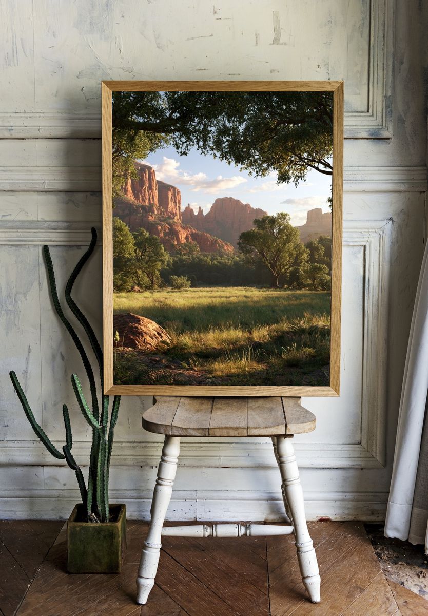 Red Rock Canyon Landscape Poster. room preview