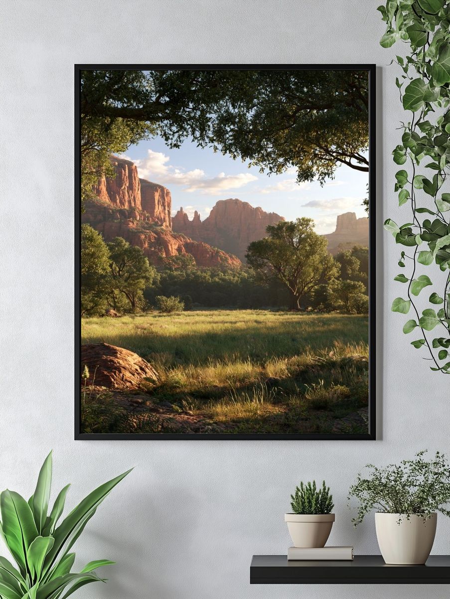 Red Rock Canyon Landscape Poster. — room view 4