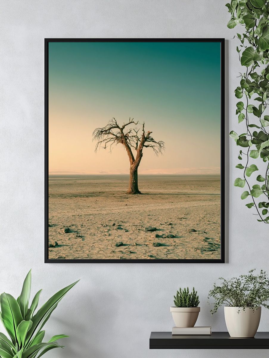 Solitary Desert Tree Poster. — room view 4